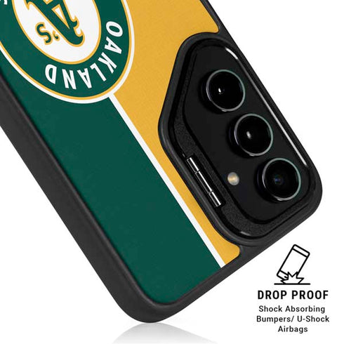MLB Oakland Athletics Split Galaxy S24 FE Kickstand Case